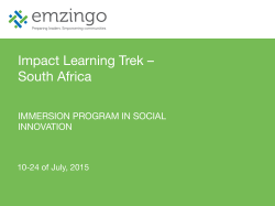 Impact Learning Trek â South Africa