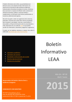 BoletÃ­n Informativo LEAA - FAUBA | School of Agriculture