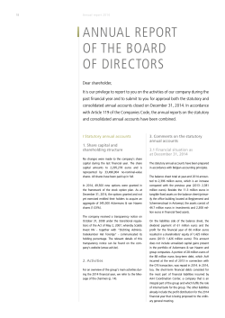 AnnuAl report of the boArd of directors