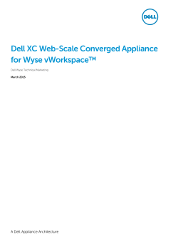 Dell XC Web-Scale Converged Appliance for Wyse