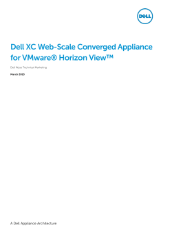 Dell XC Web-Scale Converged Appliance for VMwareÂ® Horizon View