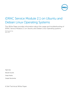 iDRAC Service Module 2.1 on Ubuntu and Debian Linux Operating
