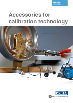 Accessories for calibration technology