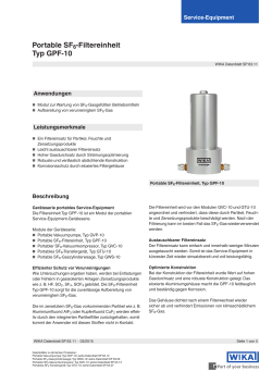 Portable SF6-Filtereinheit Typ GPF-10