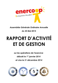 Rapport de Gestion - Enercoop Languedoc
