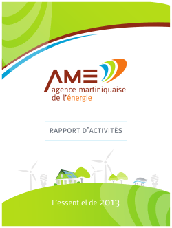 rapport d`activitÃ©s - Agence Martiniquaise de l`Ã©nergie