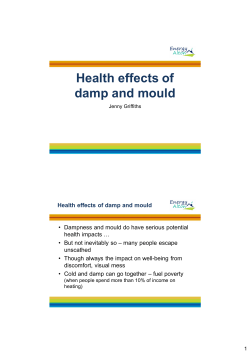 Health effects of damp and mould