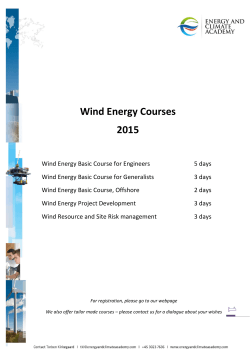 Wind Energy Courses 2015