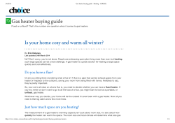 Gas heater buying guide