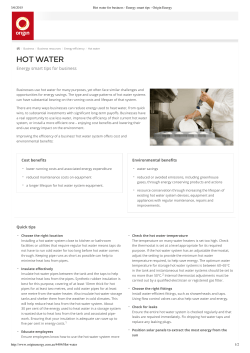 HOT WATER - EnergyCut