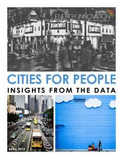 Cities for People: Insights from the Data