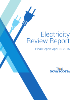 Electricity System Review report - Nova Scotia Department of Energy