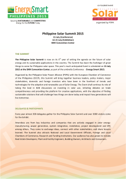 Philippine Solar Summit 2015