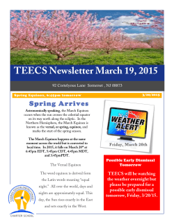 TEECS Newsletter March 19, 2015