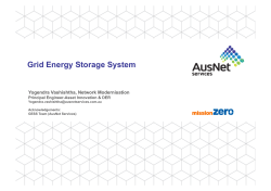 Grid Energy Storage System - Australian Energy Storage Alliance