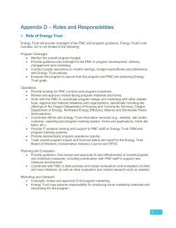Appendix D - Roles and Responsibilities
