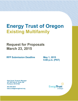 Multifamily RFP_Draft 1 - Energy Trust of Oregon
