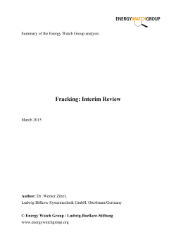 Fracking: Interim Review