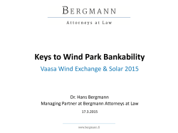Keys to Wind Park Bankability