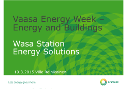 Ville Reinikainen â Wasa Station Energy Solutions