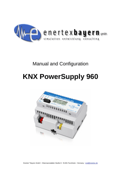 KNX PowerSupply 960 Manual