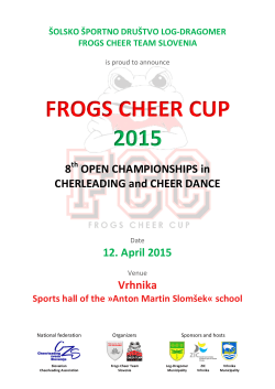 Frogs Cheer Cup 2015, tender