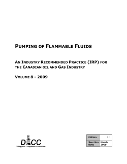 IRP 8: Pumping of Flammable Fluids