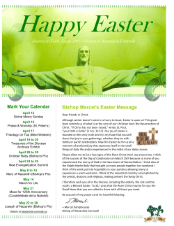 Easter Journey in Faith Newsletter - DiocÃ¨se Alexandria