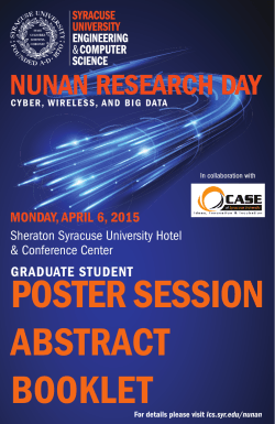 Poster Abstracts - College of Engineering and Computer Science
