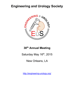 abstracts - Engineering and Urology Society