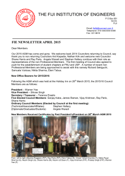 Newsletter April 2015 - Fiji Institution of Engineers
