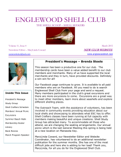 March 2015 - The Englewood Shell Club