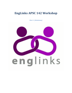 APSC142 EngLinks Workshop Solutions