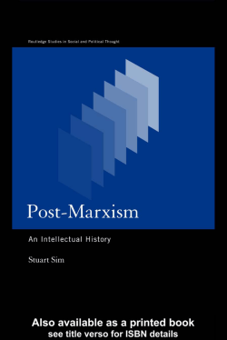 Post-Marxism: An intellectual history