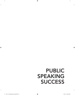 PUBLIC SPEAKING SUCCESS