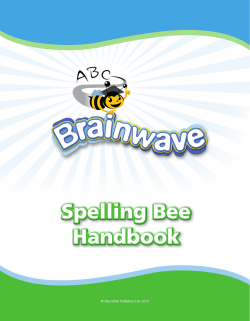 Spelling Bee Handbook Spelling Bee Handbook