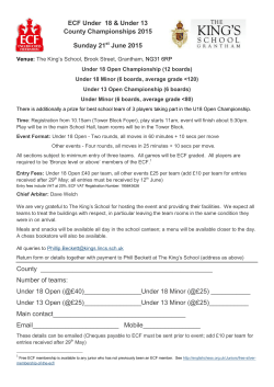 entry form here - The English Chess Federation