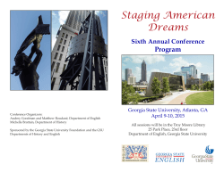 Staging American Dreams - Department of English