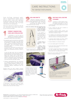 Care instructions for dental instruments - Hu