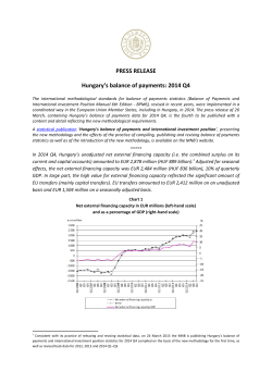 Hungary`s balance of payments: 2014 Q4