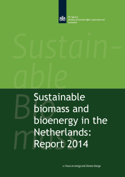 Sustainable biomass and bioenergy in the Netherlands
