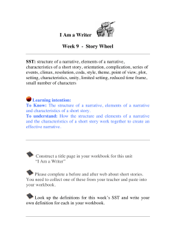 I Am a Writer Week 9 - Story Wheel - English Year 10