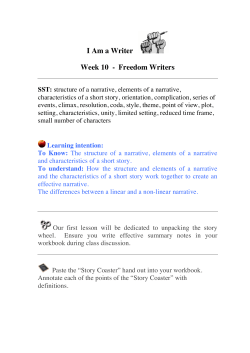 I Am a Writer Week 10 - Freedom Writers