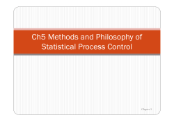 Ch5 Methods and Philosophy of Statistical Process Control
