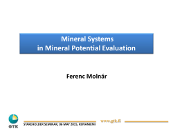 Mineral Systems - Geological Survey of Finland
