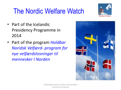 The Nordic Welfare Watch