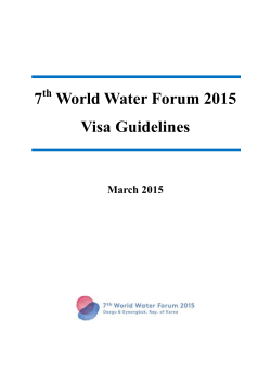 7 World Water Forum 2015 Visa Guidelines