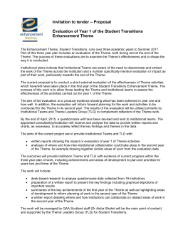 Proposal Evaluation of Year 1 of the Student Transitions