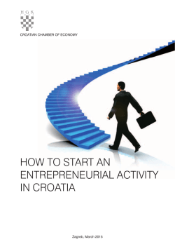 HOW TO START AN ENTREPRENEURIAL ACTIVITY IN CROATIA