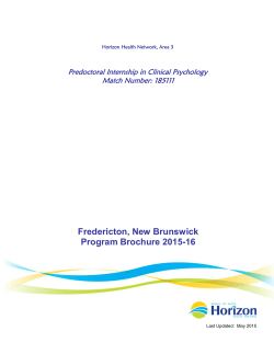 Predoctoral Internship Program in Psychology